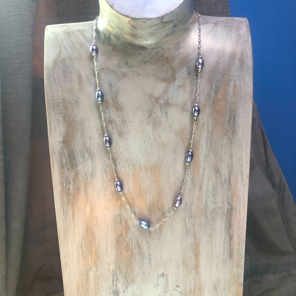 Baroque Purple Freshwater Pearls Necklace
